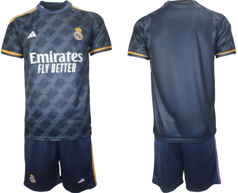 Men 2023-2024 Club Real Madrid away blank blue Soccer Jersey